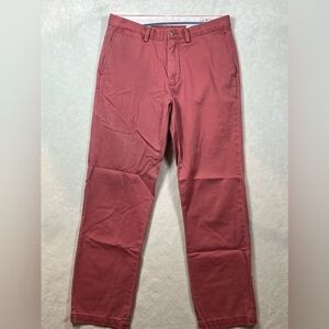 Polo Ralph Lauren 33W 32L Classic Cotton Chino Red Flat Front Twill Khaki Pants